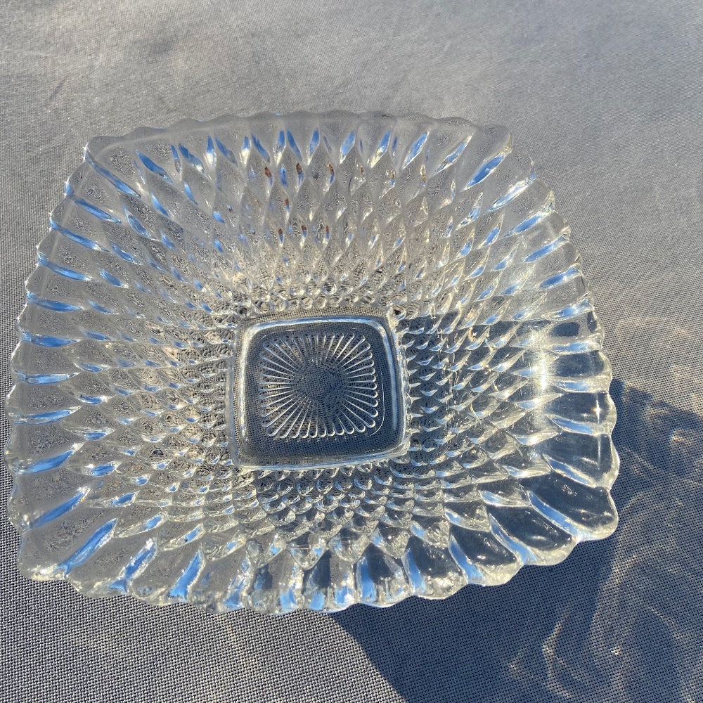Small Clear class Vintage Candy, trinket dish